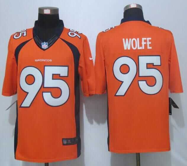 Nike Limited Denver Broncos #95 Derek Wolfe Orange Team Color Men's Stitched Jersey,We sell and wholesale Nike Limited Denver Broncos #95 Derek Wolfe Orange Team Color Men's Stitched Jersey on line form chian!